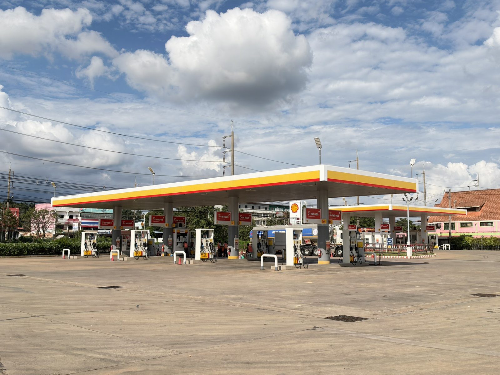 ภาพถ่ายจริงของสถานีบริการเชลล์ คลองรั้งสายนอก / Actual photograph of Shell Khlong Rang station